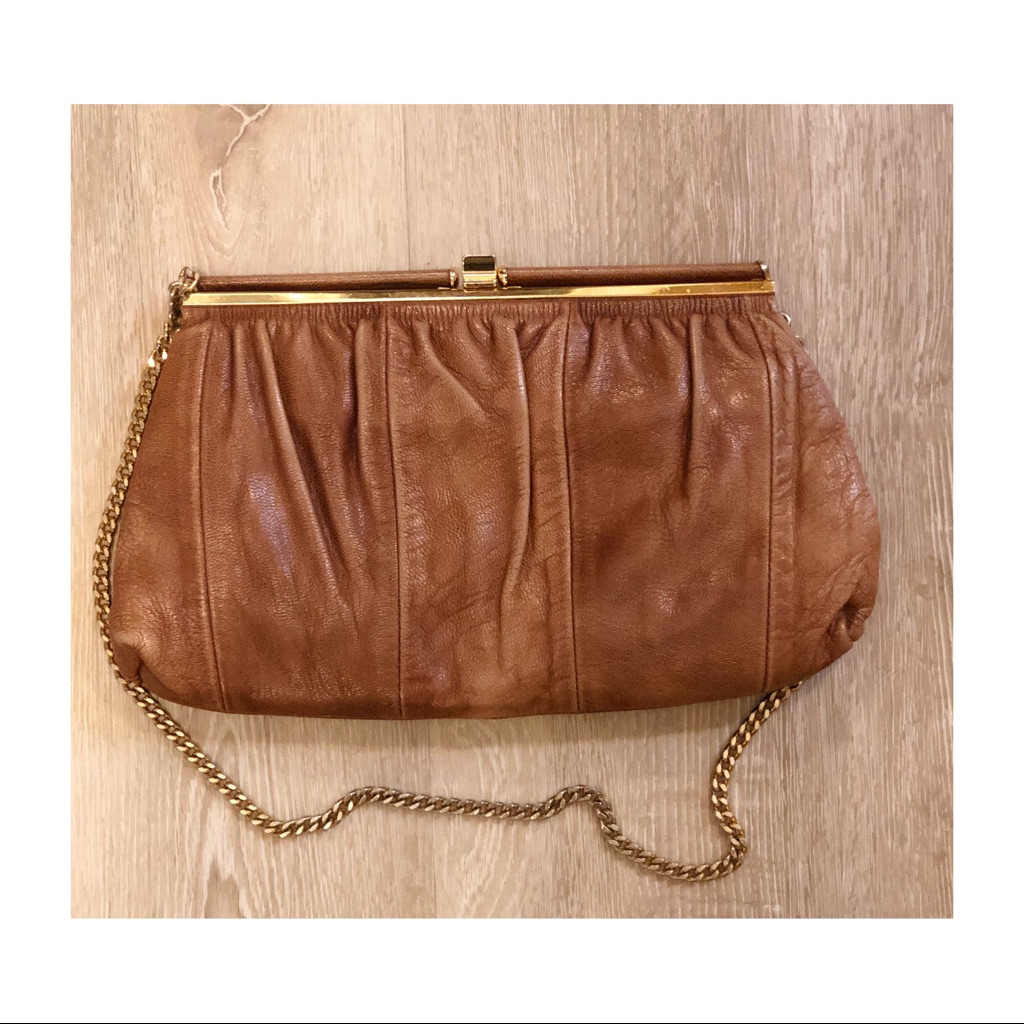 Vintage Leather 1970s Handbag